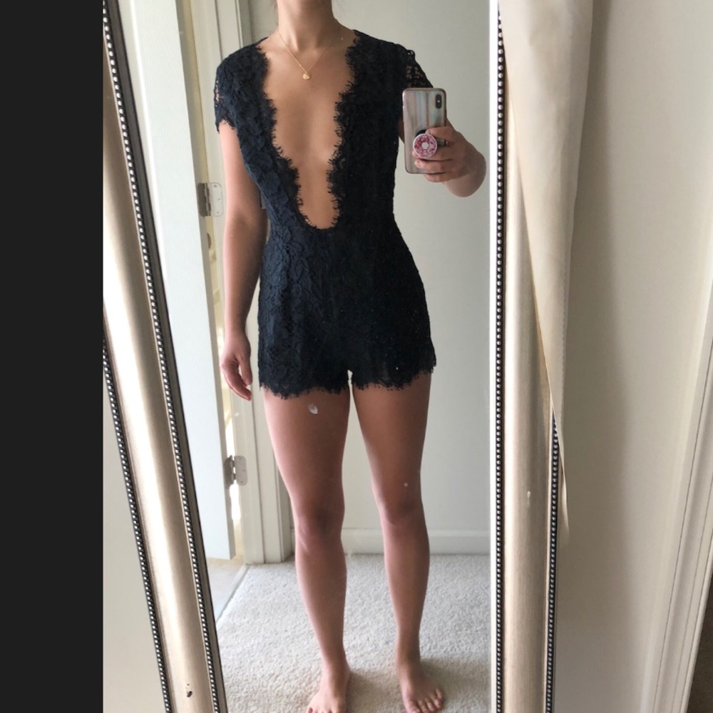 NBD black romper